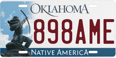 OK license plate 898AME