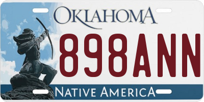 OK license plate 898ANN