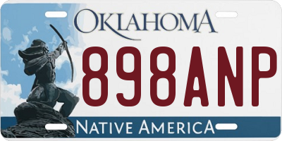 OK license plate 898ANP