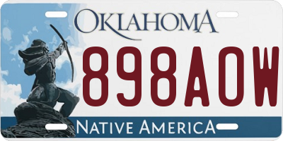 OK license plate 898AOW