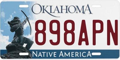OK license plate 898APN