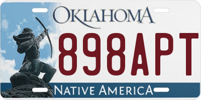 OK license plate 898APT