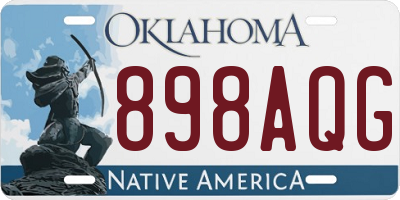OK license plate 898AQG