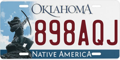 OK license plate 898AQJ