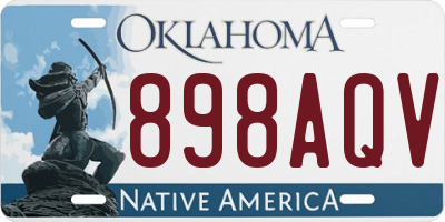 OK license plate 898AQV