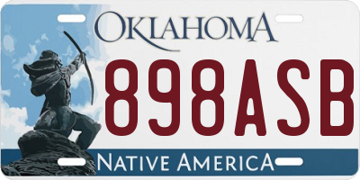 OK license plate 898ASB