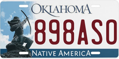 OK license plate 898ASO