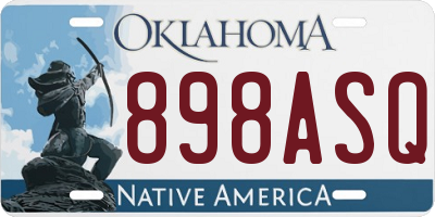 OK license plate 898ASQ