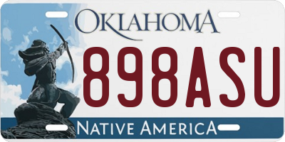 OK license plate 898ASU