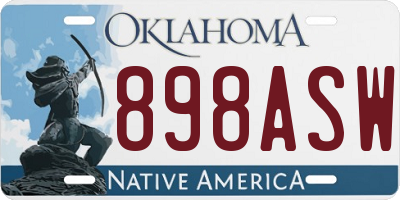 OK license plate 898ASW