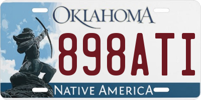 OK license plate 898ATI