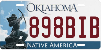 OK license plate 898BIB