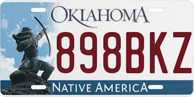 OK license plate 898BKZ
