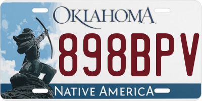 OK license plate 898BPV