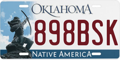 OK license plate 898BSK