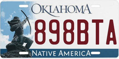 OK license plate 898BTA