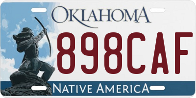 OK license plate 898CAF