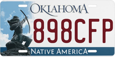 OK license plate 898CFP