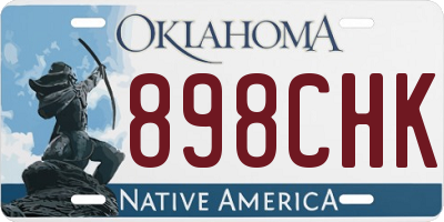 OK license plate 898CHK