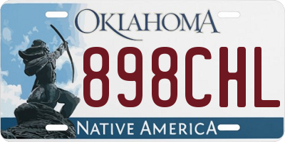 OK license plate 898CHL