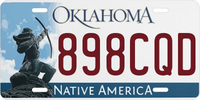 OK license plate 898CQD
