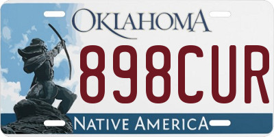 OK license plate 898CUR