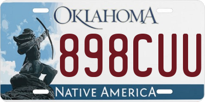 OK license plate 898CUU
