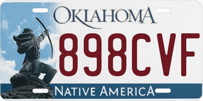 OK license plate 898CVF
