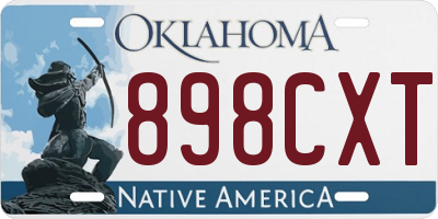 OK license plate 898CXT