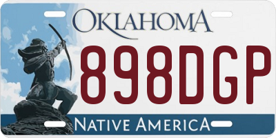 OK license plate 898DGP
