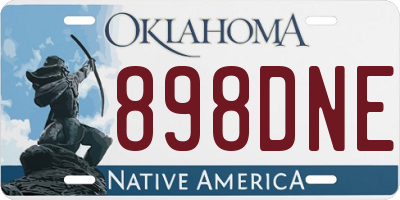 OK license plate 898DNE