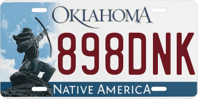 OK license plate 898DNK