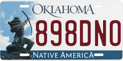 OK license plate 898DNO