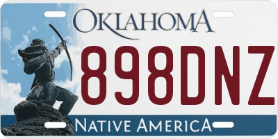OK license plate 898DNZ