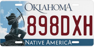 OK license plate 898DXH