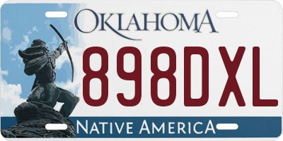 OK license plate 898DXL