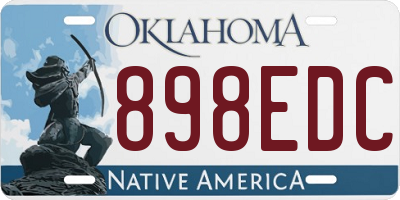 OK license plate 898EDC