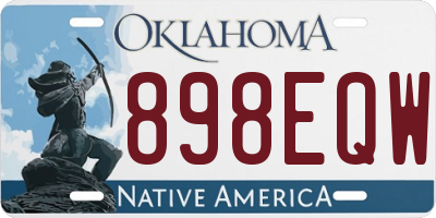 OK license plate 898EQW