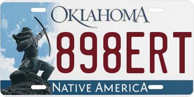 OK license plate 898ERT