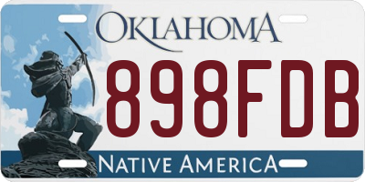 OK license plate 898FDB