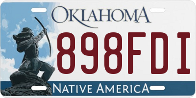 OK license plate 898FDI