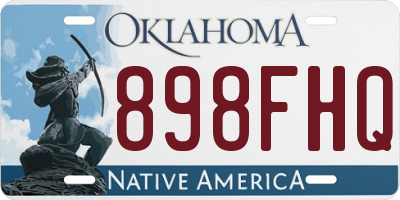 OK license plate 898FHQ