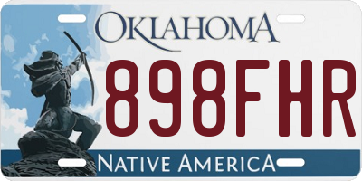 OK license plate 898FHR