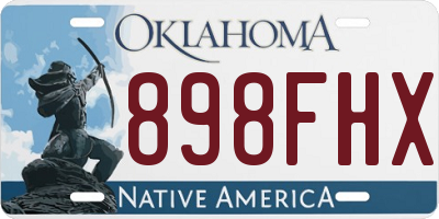 OK license plate 898FHX