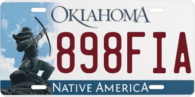 OK license plate 898FIA