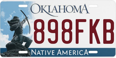 OK license plate 898FKB