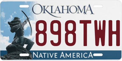 OK license plate 898TWH