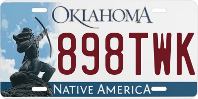 OK license plate 898TWK