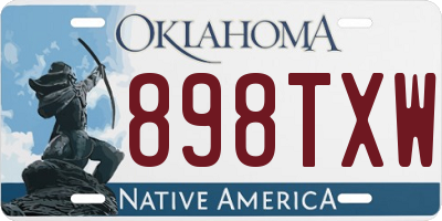 OK license plate 898TXW