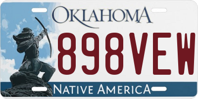 OK license plate 898VEW